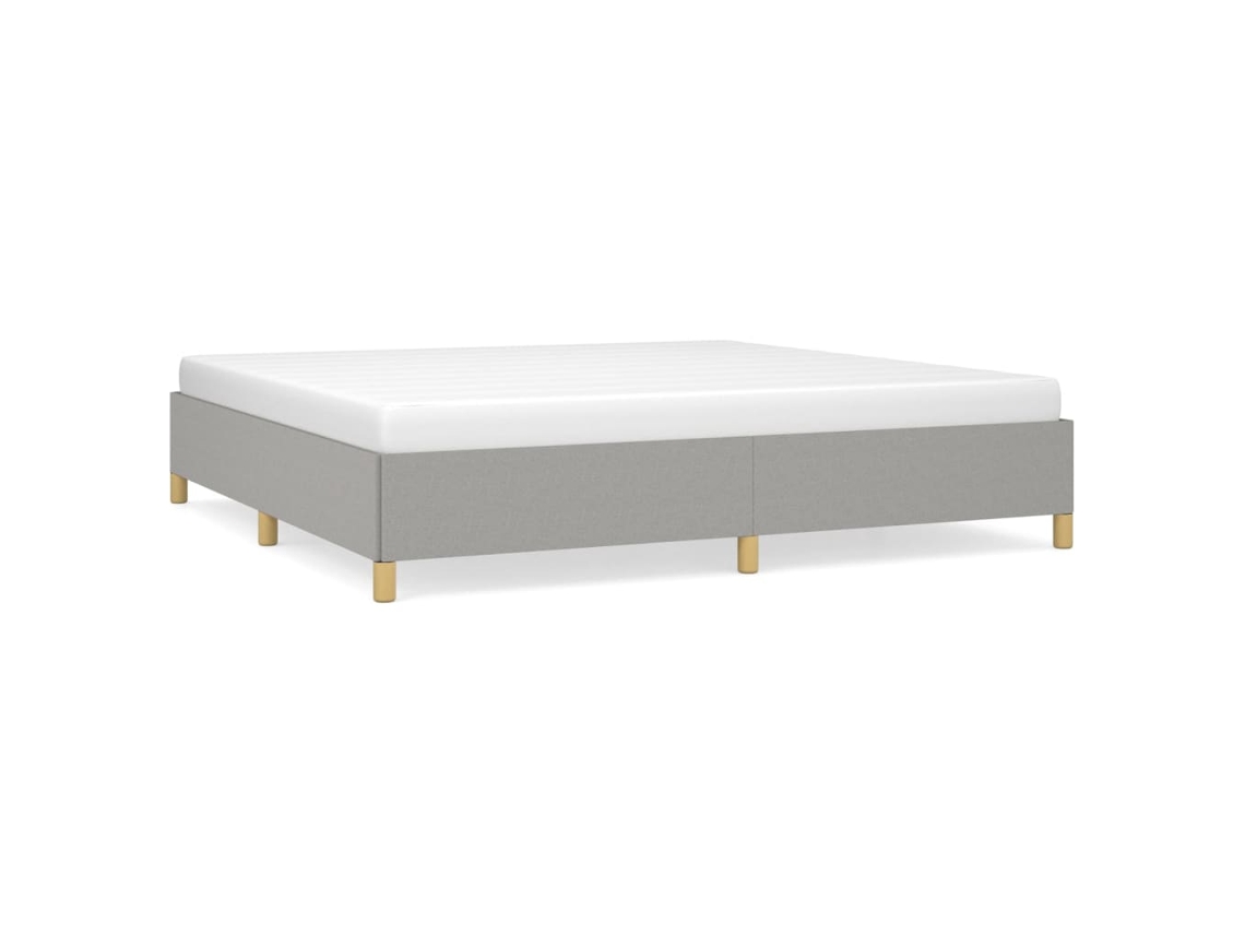 Bed Frame, Bed Frames Vidaxl Cinzeto Tecido (200 X 200 Cm)