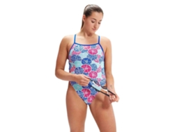 Roupa de Banho Allover Digital Vback Azul Uk 38 Mulherspeedo
