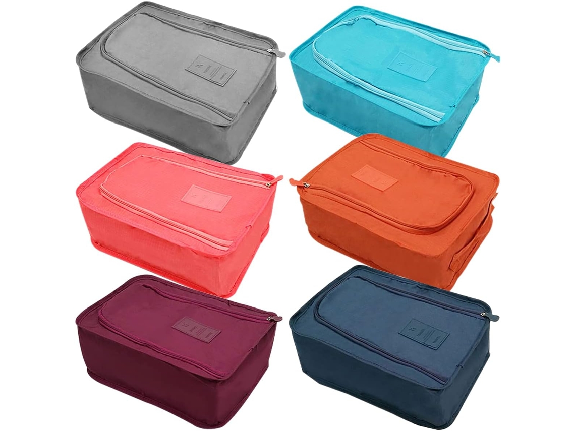 Bolsa de Viagem para Sapatos, Conjunto de 6 Bolsas Dobráveis​​ para Guardar Sapatos com Zíper e Material Impermeável BRILVIBERA