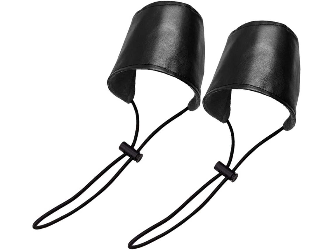 Protetor De Calcanhar Em Couro Para Sapatos Com Fivela E Cordão Elástico, Resistente Ao Desgaste, Fácil De Calçar