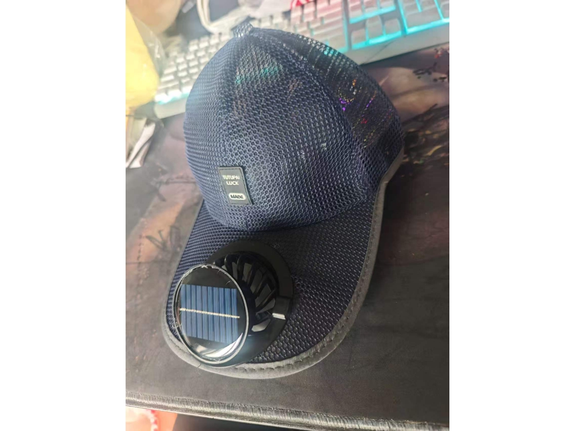 Chapéu com Ventilador Movido a Energia Solar MDUG (azul Escuro)