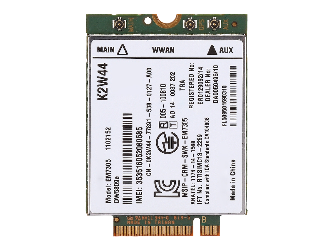 Módulo 4g Em7305 Placa De Rede Lte Para Comunicação Sem Fio Dell Dw5809e