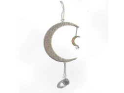 Cristal Sonho Catcher Lua Sun Catcher Decoração Suspensa Arco-ris Sun Catcher Prisma Cristal Moon Ornamento Para Janela Ptio Jardim