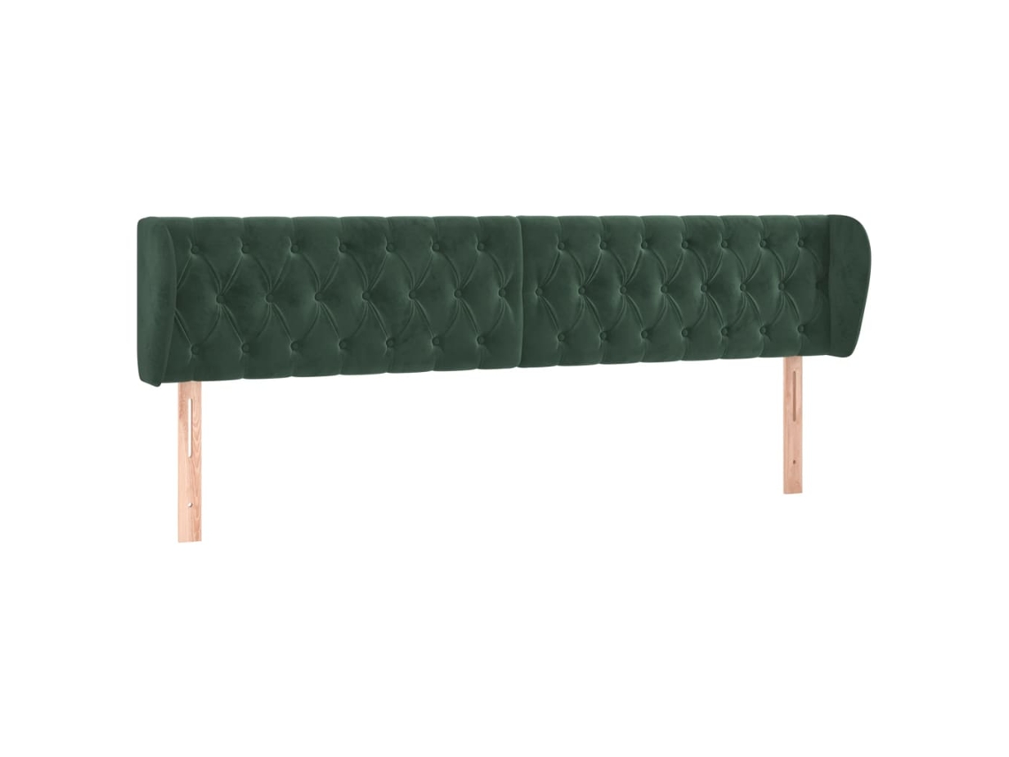 Headboard, Headboards Vidaxl Verde Veludo (183 X 23 X 78/88 Cm)