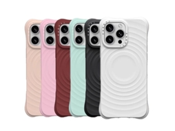 Capa Magnética Para Celular Iphone 16 Pro Max Ripple Branca
