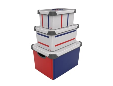 Conjunto de 3 Caixas de Arrumação MYDEKOR (22+10+5 L)