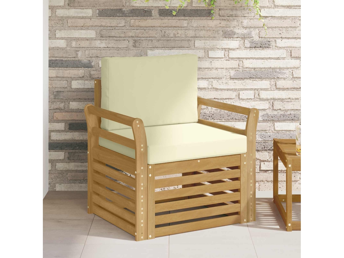 Vidaxl Conjunto De Sofás Para Exterior Poliéster Branco