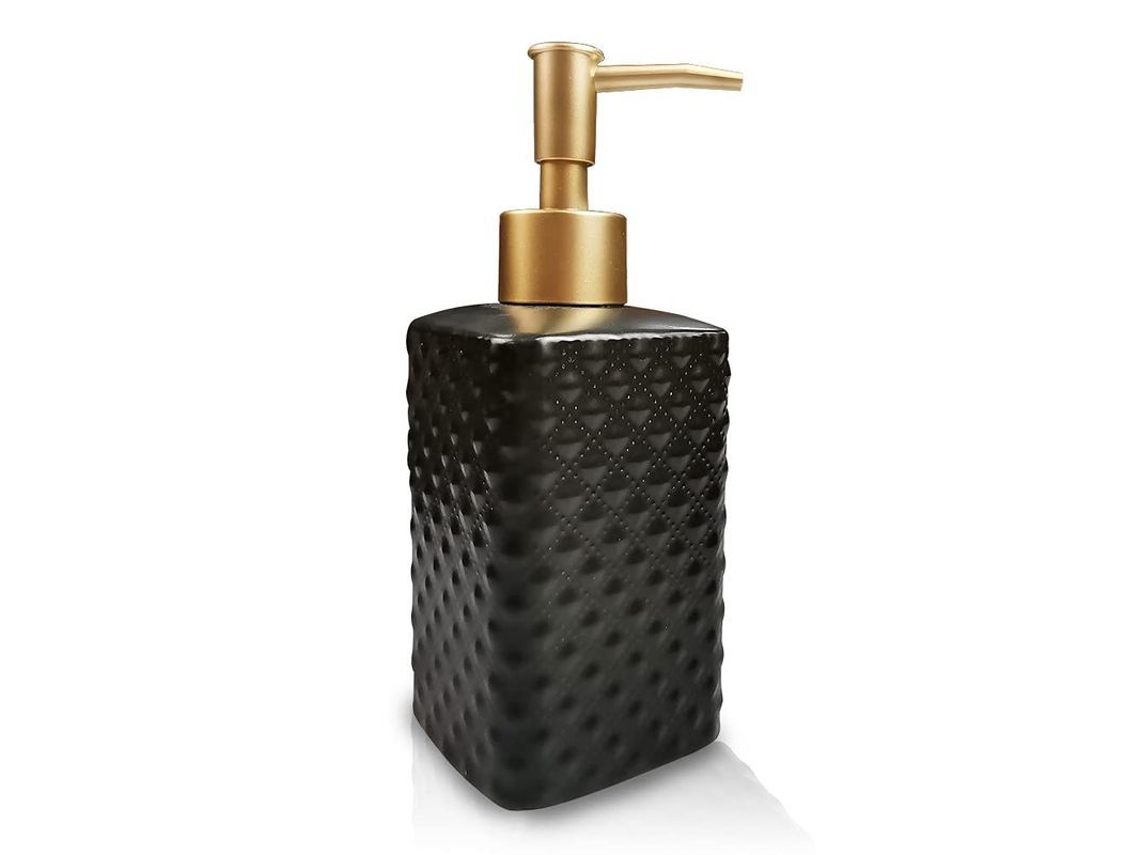 2026-dispensador De Jabón De Cerámica Con Bomba De Lotion Dorada Y Grabado Vintage, 350ml