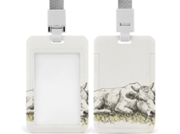 Porta Crachá Com Estampa Vaca Antiga, Personalizável, Prova D Água, Protetor Crachá, Ideal Para Funcionários