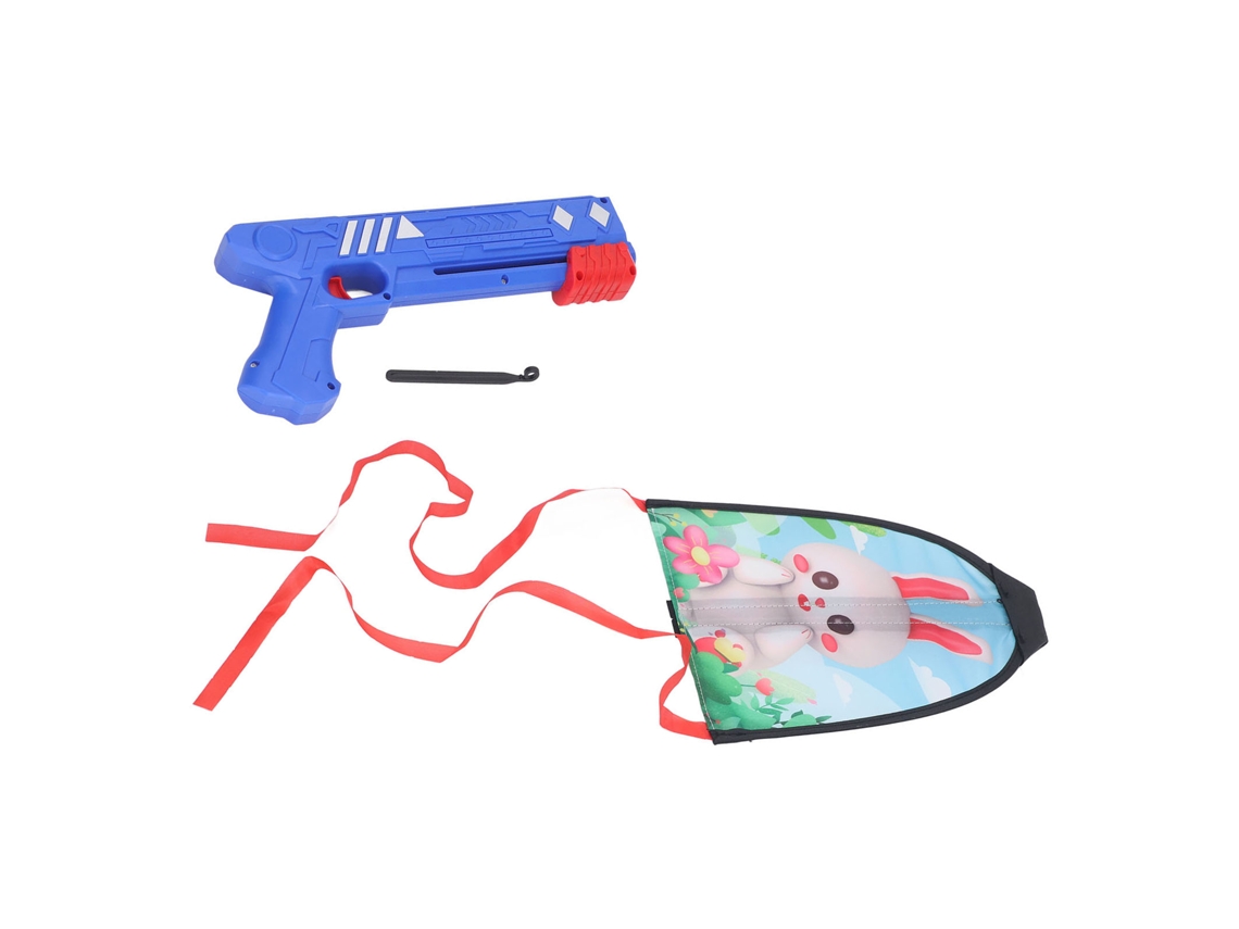Pistola De Lancar Cometas De Plástico E Tela Leve Azul Brinquedo Para Meninos E Meninas