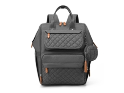 Mochila Maternal, Bolsa para Bebê de Grande Capacidade com Trocador de Fraldas, Presente para Futuras Mamães SPQMENT (cinza Escuro)