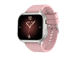 (rosa) Smartwatch Com Tela Horizontal De 1,91 Polegadas, Pulseira De Silicone E Suporte Para Ecg.