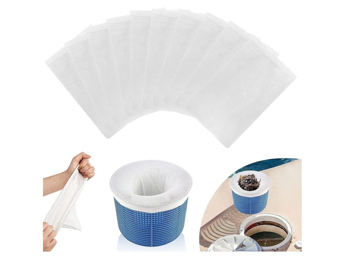 10 Meias para Skimmer de Piscina, Capturam Pólen, Folhas, Cabelo S/MARCA