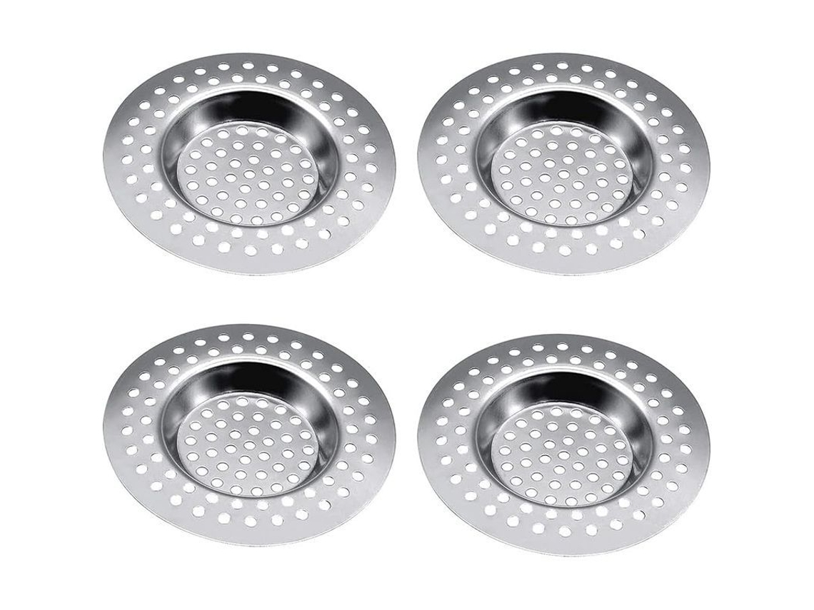 Filtro De Tapón Para Fregadero, 4 Piezas De Acero Inoxidable, Antibloqueo Para Cocina, Baño, Bañera Y Lavabo