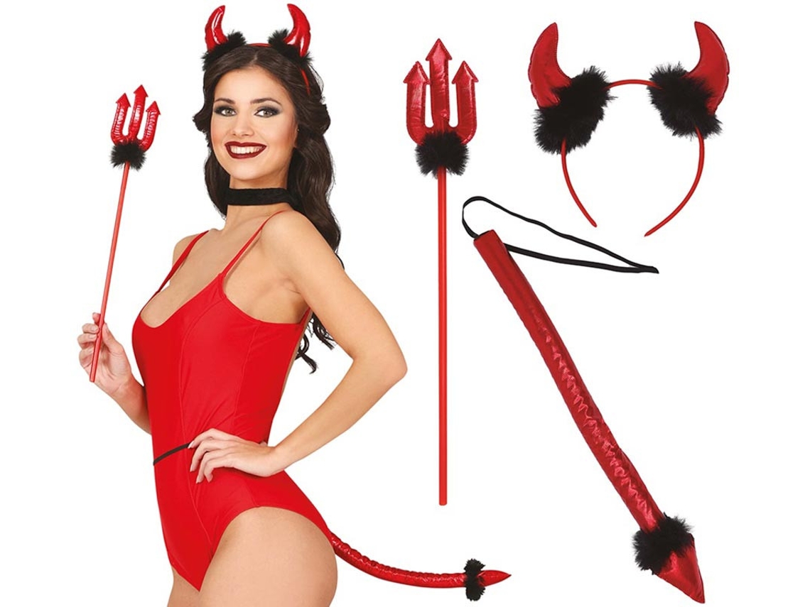 Kit Demoníaco Tiara, Tridente e Cauda