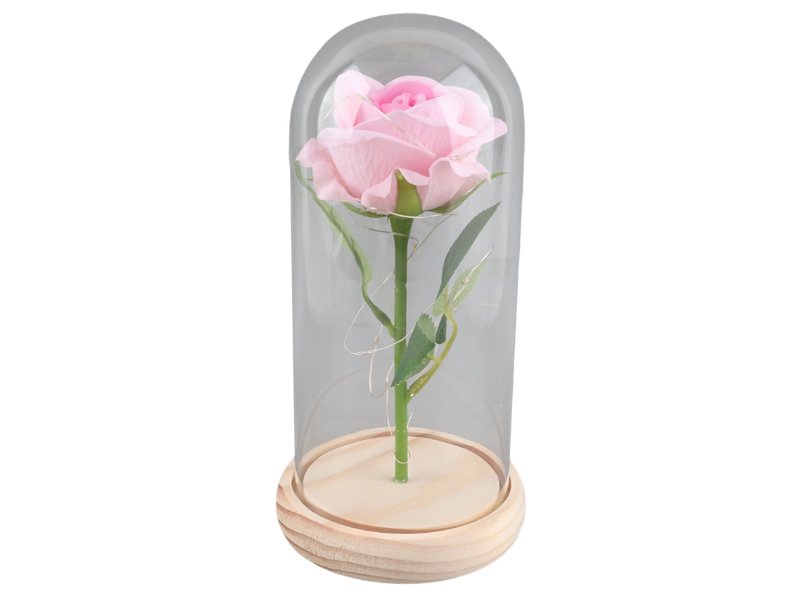 Laxiscreed Vela Led Rosa Com Base De Vidro Para Casamentos E Romantismo