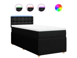 Box Spring Bed, Box Spring Beds Vidaxl Preto Tecido (80 X 200 Cm)