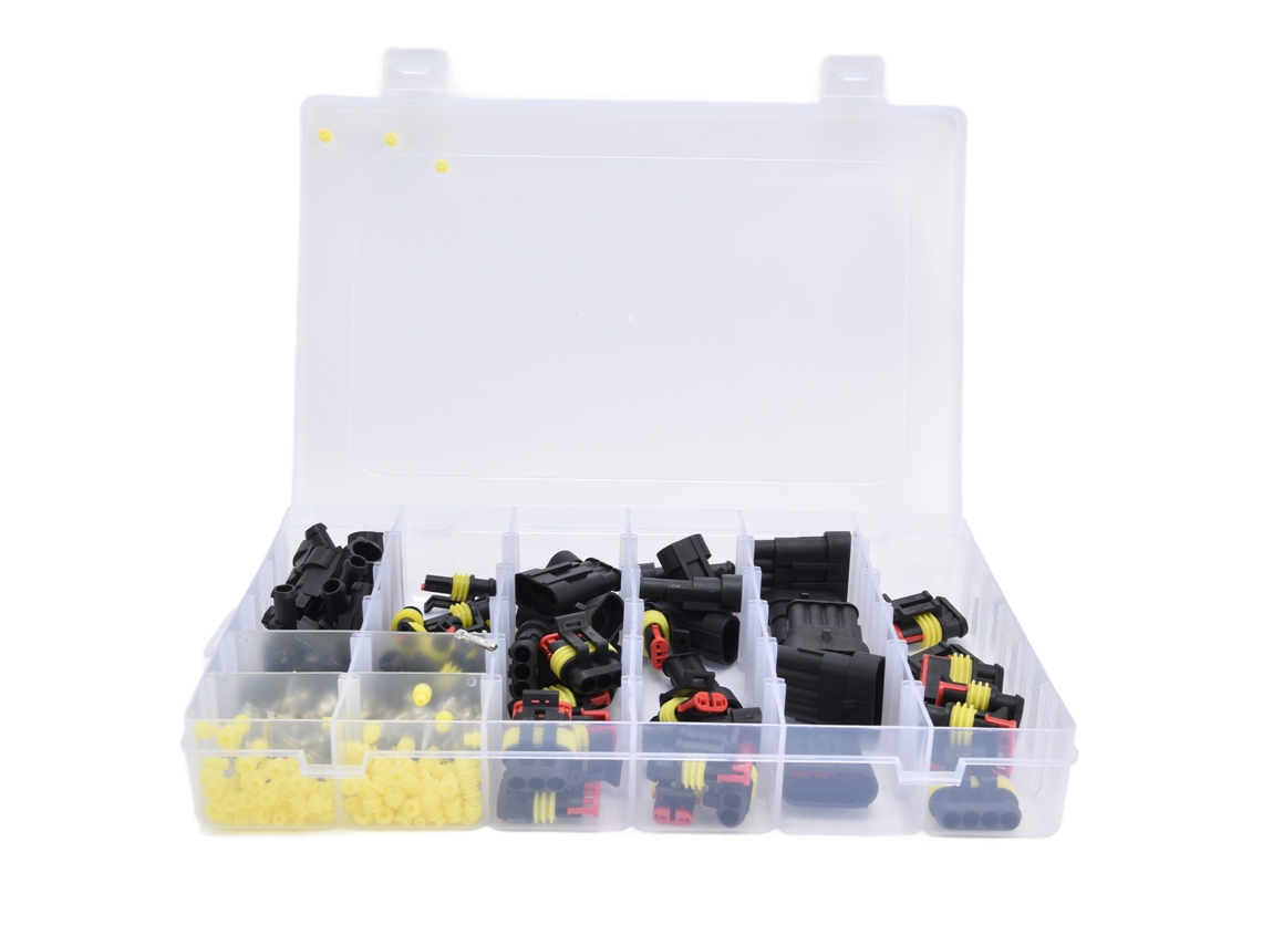 Kit De Conectores Elétricos Impermeáveis Para Automóveis Com Terminais Fêmea E Macho E Conectores Tipo Butt