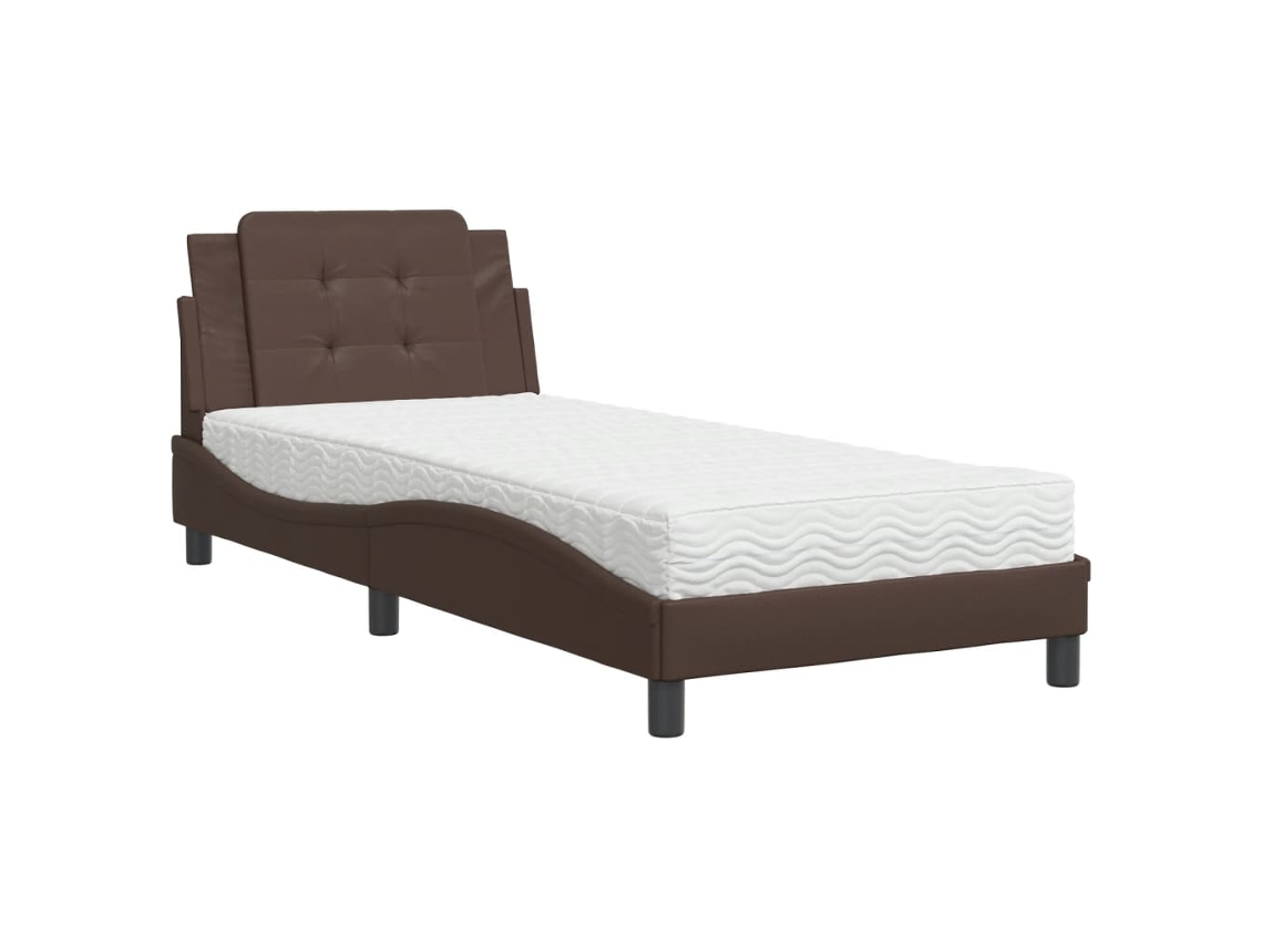 Bed, Beds Vidaxl Marrom Couro Artificial (80 X 200 Cm)