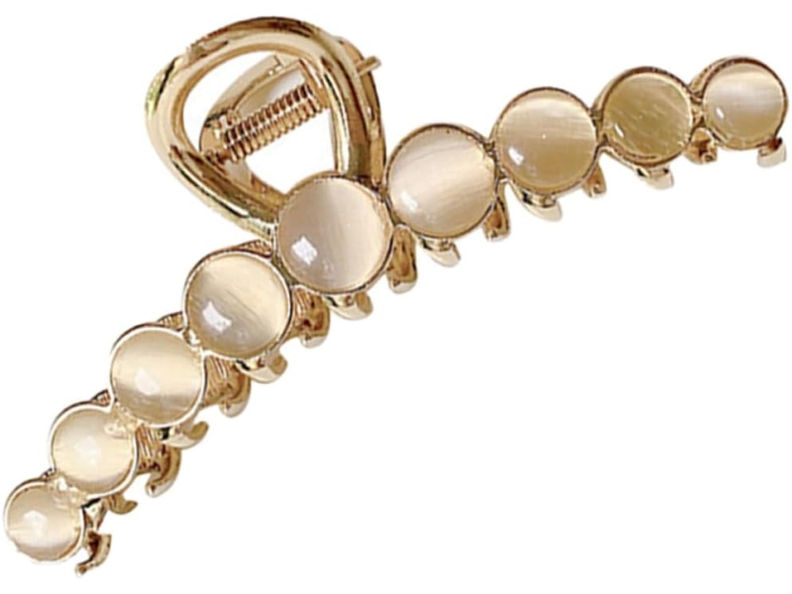 Presilha De Cabelo Em Liga Dourada Com Garras - Acessório Decorativo Simples E Criativo