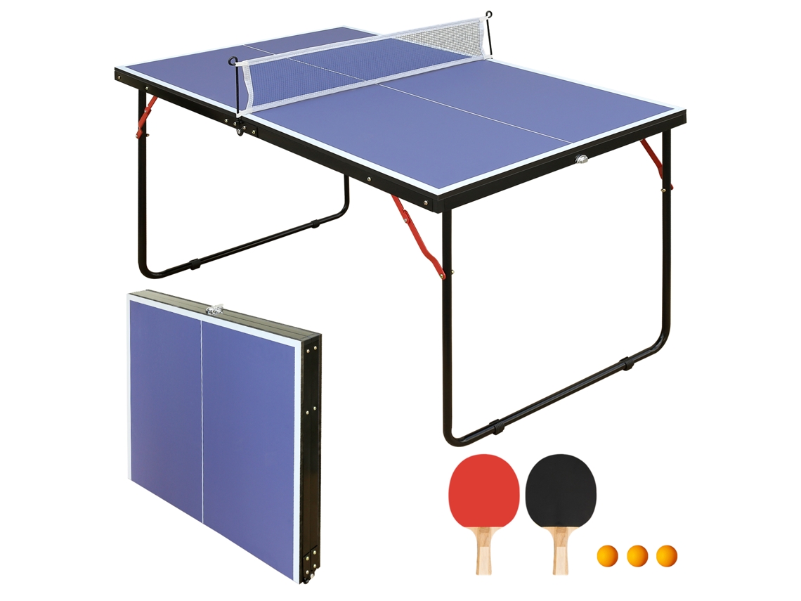 Mesa Tênis Mesa Dobrável 137cm Portátil Rede 2 Raquetes VELTRIX