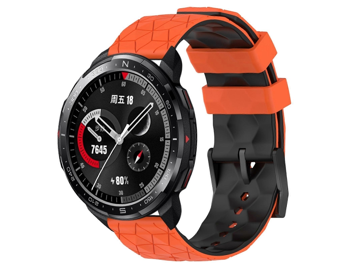 Pulseira De Silicone Bicolor Com Estampa De Futebol Para O Relógio For Honor Gs Pro De 22 Mm.