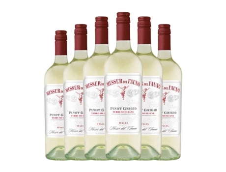 Vinho branco MESSER DEL FAUNO Pinot Cinza Terre Siciliane (0.75 L - 6 Unidades)