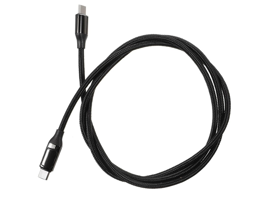 Carregador Usb-c Com Visor Led, Cabo Para Celular E Tablet, 100w, Transferência