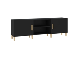 Tv Cabinet, Tv Cabinets Vidaxl Preto Madeira Processada (n/a)