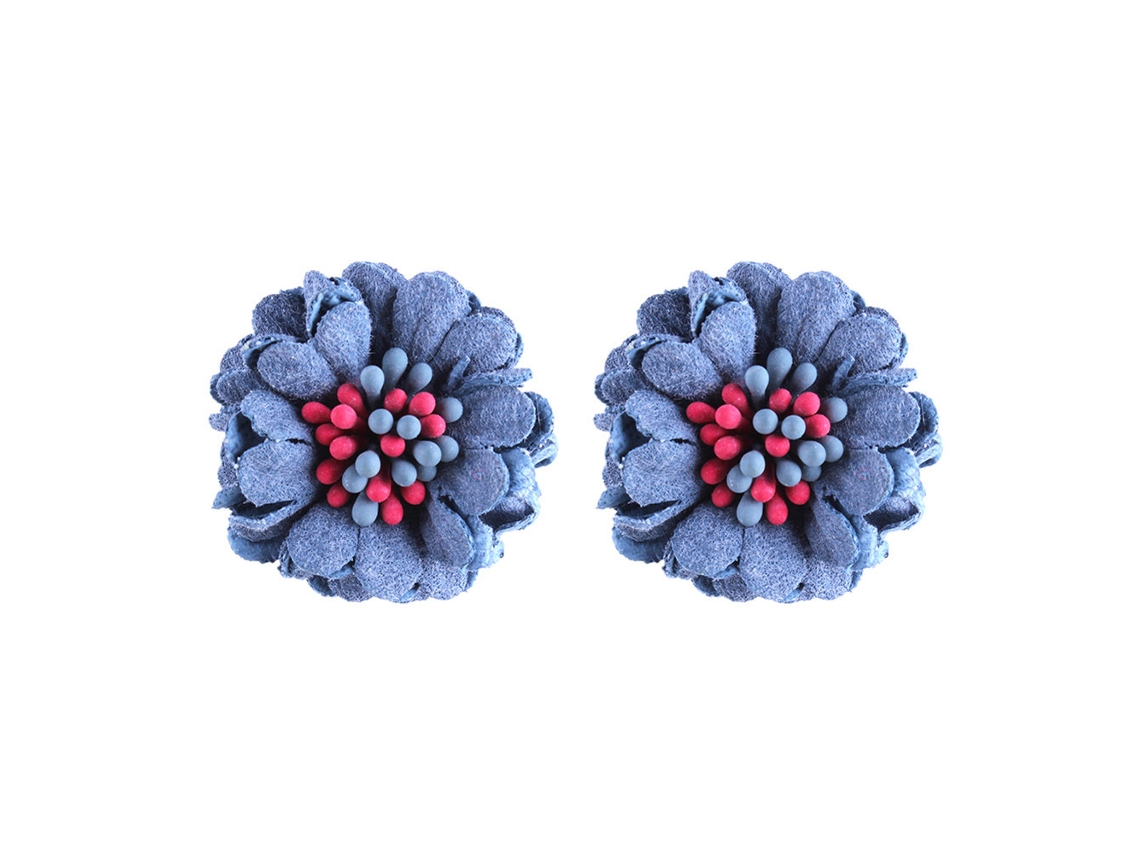Brincos Botão Flor Estilo Simples Acessório Para Roupa