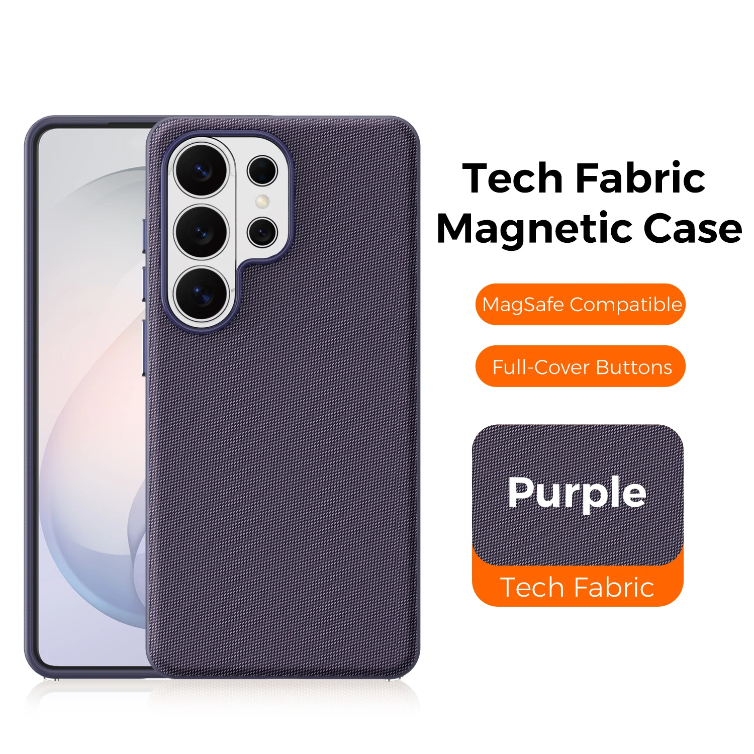 Capa Protetora Com Fixação Magnética Para Galaxy S25 Ultra (roxa)