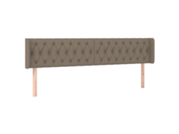 Headboard, Headboards Vidaxl Cinzento-acastanhado Tecido (183 X 16 X 78/88 Cm)