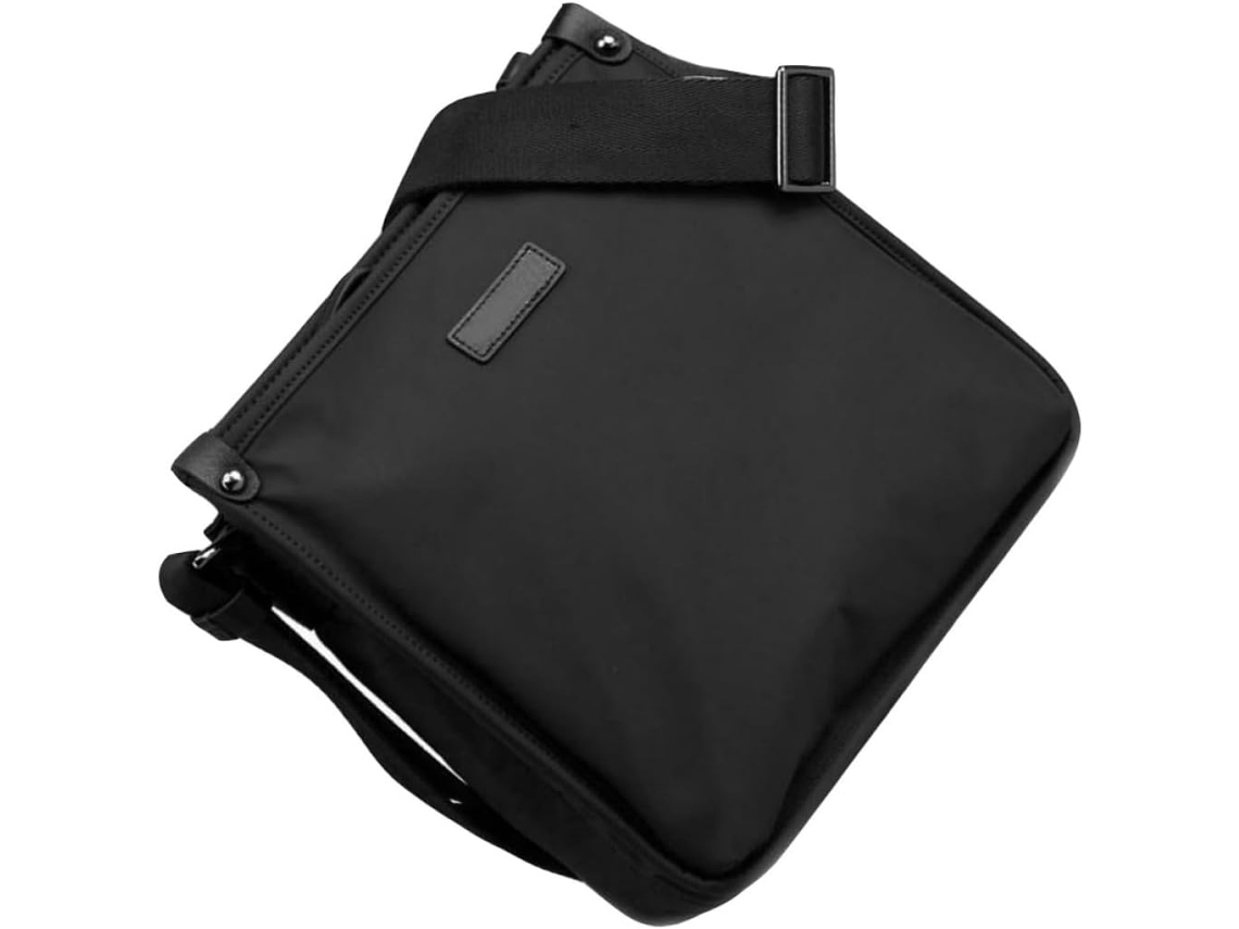Bolsa De Ombro Masculina Ciieeo Em Tecido Oxford Preto, Grande Capacidade E Durável.