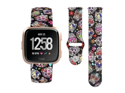 Pulseira De Relógio Lurelia Para Fitbit Versa 2 / Lite 22 Mm Silicone Cor Caveira