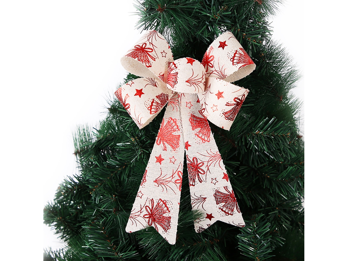 Pack de 6 Laços Khaki Snowflake de 27cm para Decoração e Eventos LAXISCREED