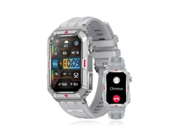 Smartwatch CF26 1.57 Polegadas Quadrada Tecido Masculino Fitness Tracker para Android Ios Cinza Bestvite