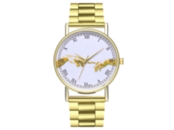 Reloj De Pulsera Renacentista Unisex Con Correa De Acero Cuarzo Zhoulianfa T27