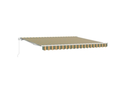 Maison Exclusive - Toldo Retrátil Verde 400 × 350 Cm Poliéster E Alumínio