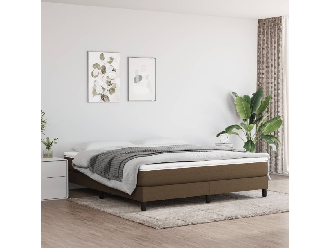 Vidaxl Colchão De Molas Ensacadas Firmeza Média 180x200x20 Cm Tecido Castanho-escuro