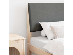 Vidaxl Cabeceira Estofada Cinza Escuro 80 Cm