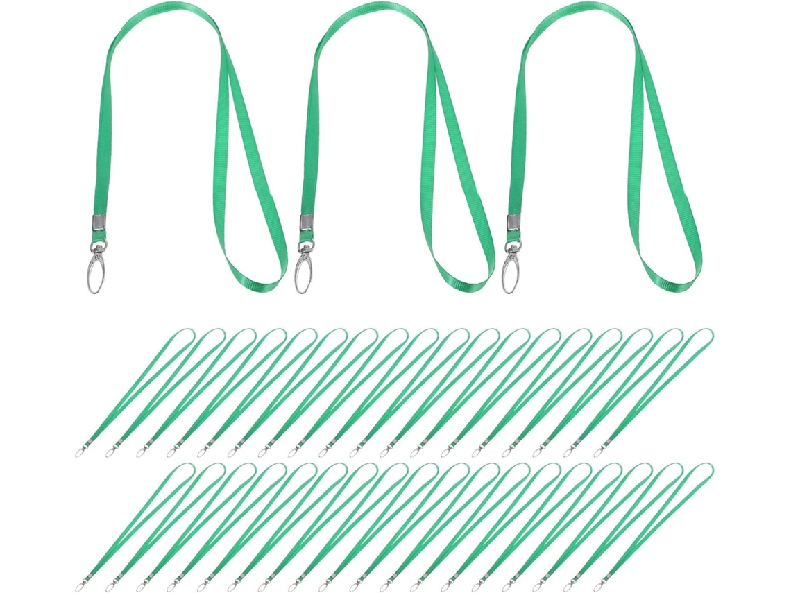 Lurelia Cordão Com Chaveiro Em Metal E Nylon Verde Pacote Com 50 Cordões Para Escritório E Escola