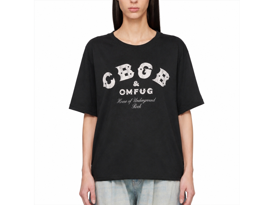 Rockinstone Cbgb Classic Logo T-shirt Unisex Adults Size:m