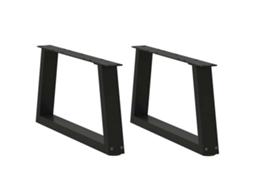 Vidaxl Pés Para Mesa De Centro Em V, 2 Peças, Preto, 60x(30-31,3) Cm, Aço
