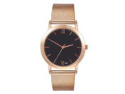 Reloj De Silicona Casual Estilo Oro Rosa Para Mujer Pareja Regalo Cuarzo