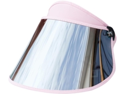 Boné Com Viseira Refletora Uv Ajustável Para Atividades Ao Ar Livre, Rosa.
