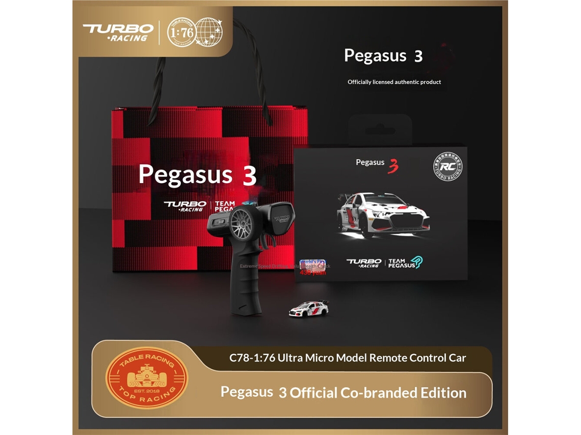Whiteturbo Racing para Pegasus 3 C78 2026 Edição Oficial Licenciada Conjunta Rtr 1/76 2.4g Rwd Mini Drift Rc Luz Led Proporcional Brinquedo MDUG