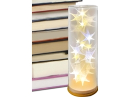 Luminária de mesa LED em formato de estrela, decoração moderna, iluminação ambiente.