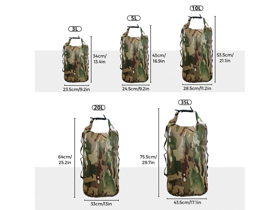 Mali bolsa Seca Impermeável Leve com Cintos para Boating Kayaking Hiking Camping Pescaria