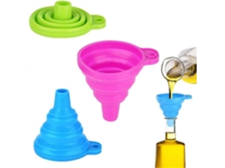 Embudo de Silicona Colapsable Mini de Alta Calidad, Ideal para Cocina, Restaurante, Hotel, Diy Y Camping, Paquete de 3