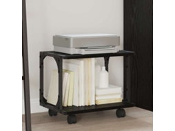 Vidaxl Suporte Para Impressora Carvalho Preto 41 X 28 X 33,5 Cm